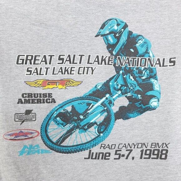 Rad Canyon BMX T Shirt Vintage 90s 1998 Nationals No Fear ABA Race Mens Size Med - Picture 4 of 6